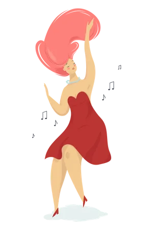 Femme qui danse  Illustration