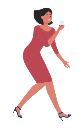 Femme qui danse  Illustration