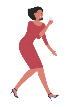 Femme qui danse  Illustration