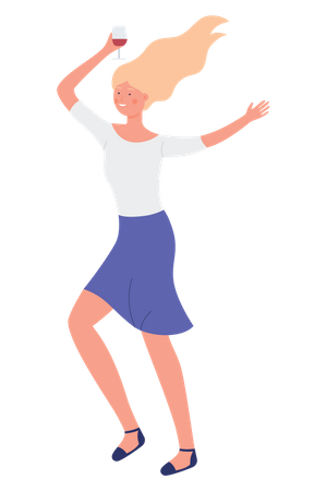 Femme qui danse  Illustration