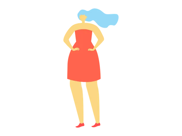 Femme debout  Illustration