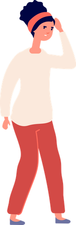 Femme déprimée en conflit  Illustration