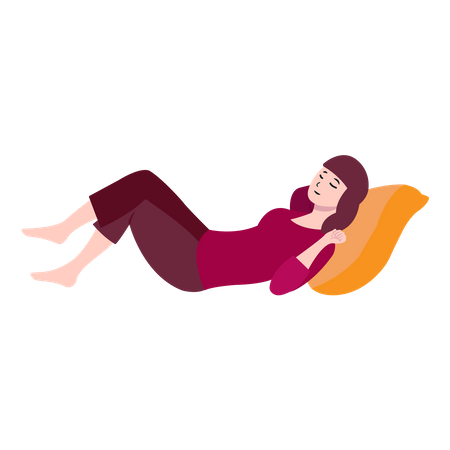 Sieste relaxante pour femme  Illustration