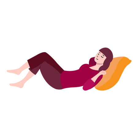 Sieste relaxante pour femme  Illustration