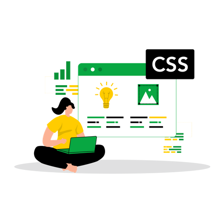 Développeuse CSS en quête d'inspiration  Illustration