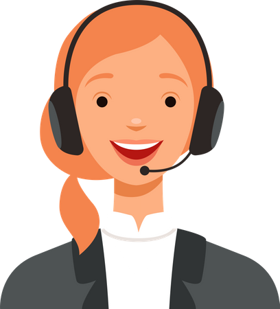 Femme responsable du service client  Illustration