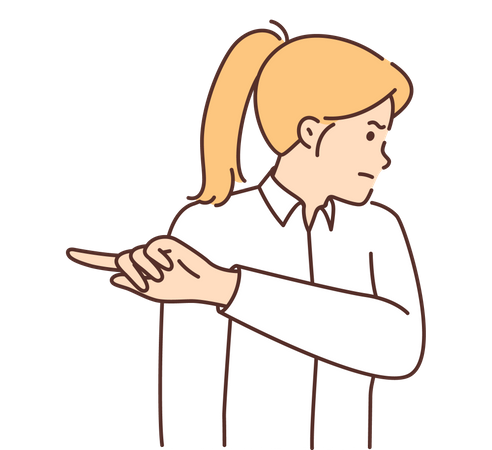 Femme dit non  Illustration