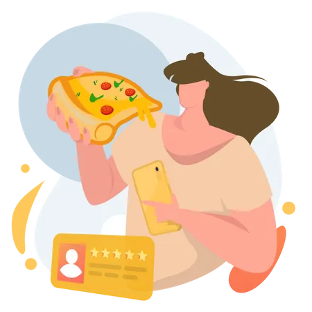 Commentaires sur les pizzas  Illustration