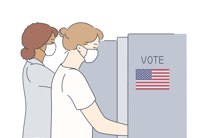 Femme donnant le vote  Illustration