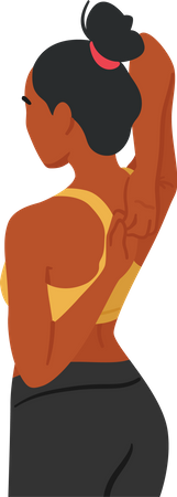 Femme effectuant des exercices d'épaule et de main  Illustration