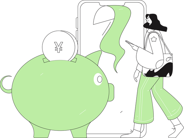 Femme effectuant un paiement par carte sécurisé  Illustration