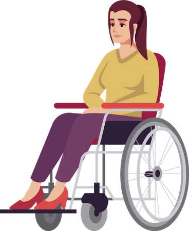 Femme en fauteuil roulant  Illustration