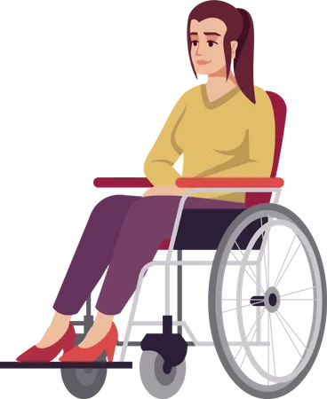 Femme en fauteuil roulant  Illustration