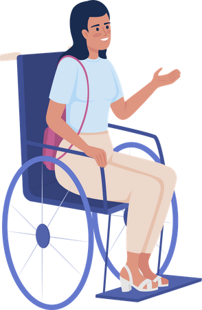 Femme en fauteuil roulant  Illustration
