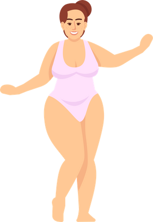 Femme en maillot de bain  Illustration