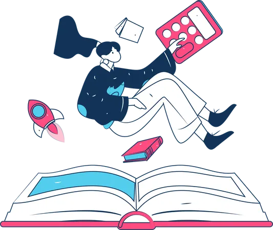 Femme lisant un livre  Illustration