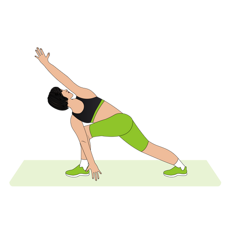 Femme dans une pose de yoga  Illustration