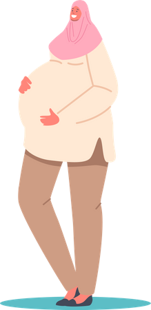 Femme enceinte musulmane  Illustration