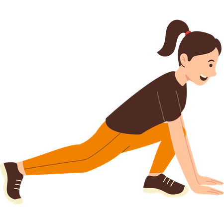 Une femme enseigne des exercices de yoga à des étudiants  Illustration