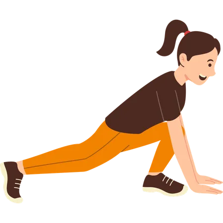 Une femme enseigne des exercices de yoga à des étudiants  Illustration