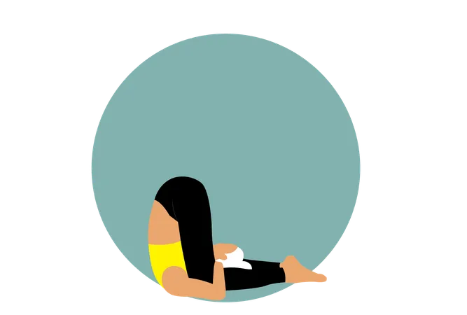 Femme faisant des asanas  Illustration