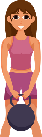 Femme faisant de l'exercice  Illustration