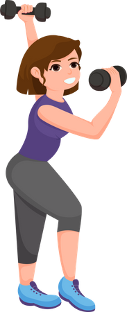 Femme faisant de l'exercice  Illustration