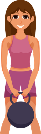 Femme faisant de l'exercice  Illustration