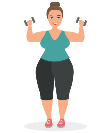 Femme faisant de l'exercice  Illustration