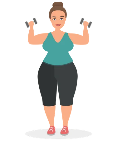 Femme faisant de l'exercice  Illustration