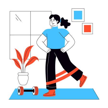 Femme faisant de lexercice  Illustration