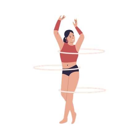 Femme faisant des artistes de cirque  Illustration