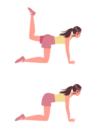 Femme faisant des exercices anti-cellulite  Illustration