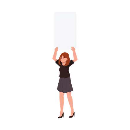 Femme faisant du marketing d'entreprise  Illustration