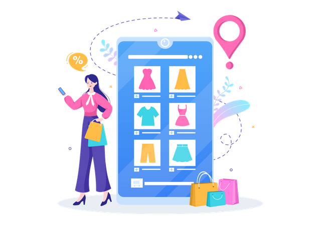 Magasin mobile  Illustration