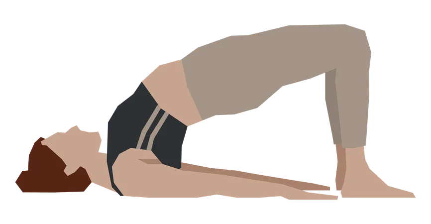 Femme faisant du yoga  Illustration