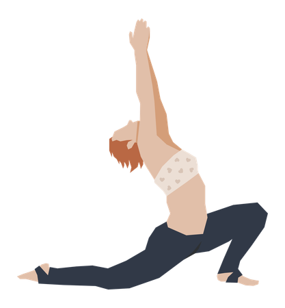 Femme faisant du yoga  Illustration