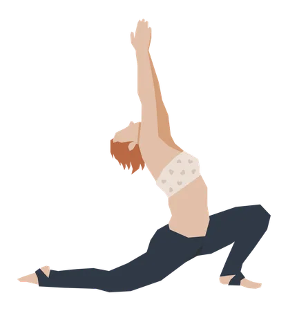 Femme faisant du yoga  Illustration