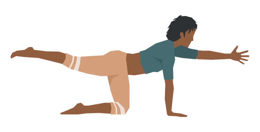 Femme faisant du yoga  Illustration