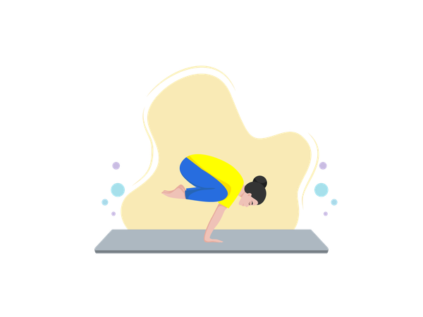 Femme faisant du yoga  Illustration