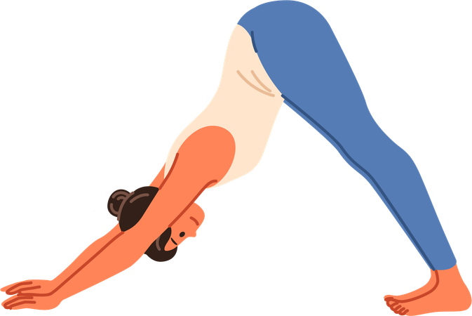 Femme faisant du yoga  Illustration