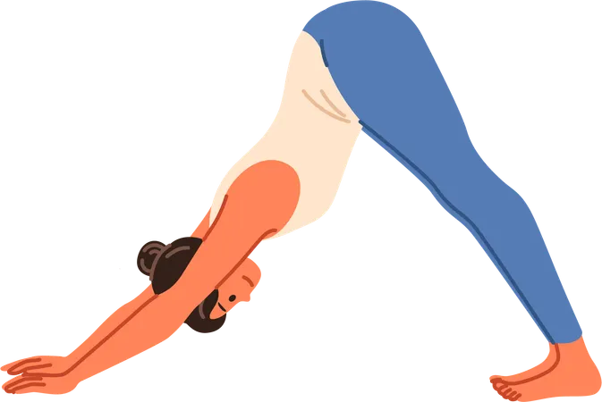 Femme faisant du yoga  Illustration