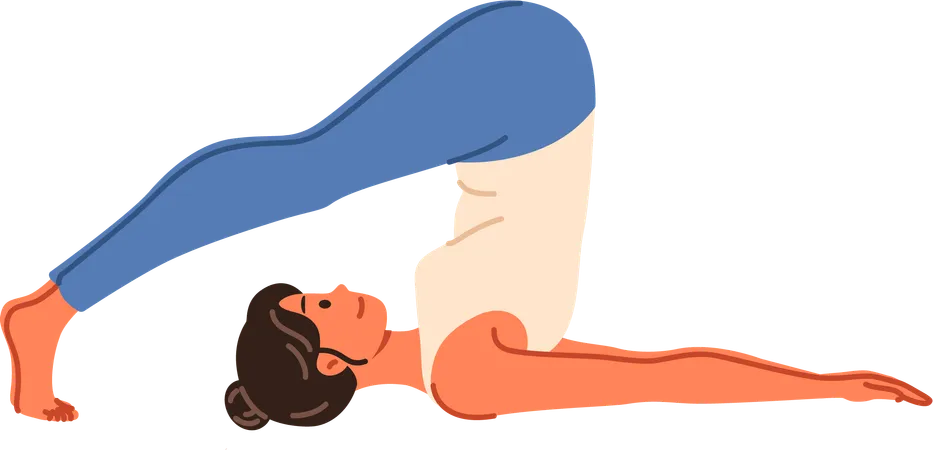 Femme faisant du yoga  Illustration