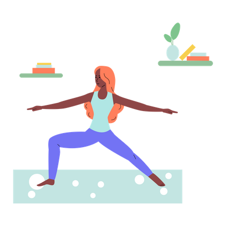 Femme faisant du yoga  Illustration