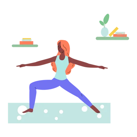 Femme faisant du yoga  Illustration