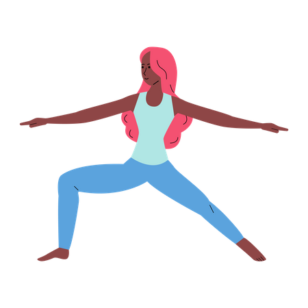 Femme faisant du yoga  Illustration