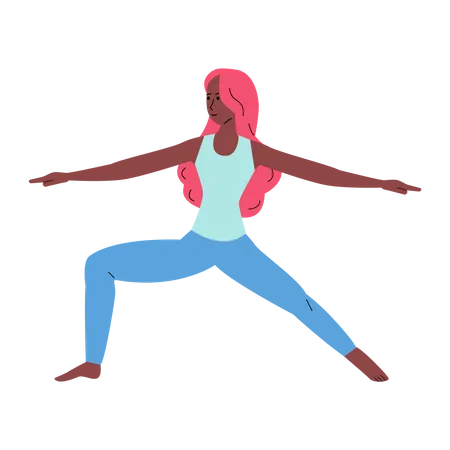 Femme faisant du yoga  Illustration