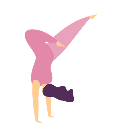 Femme faisant du yoga  Illustration