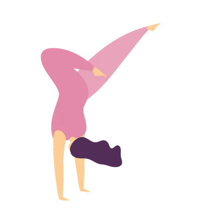 Femme faisant du yoga  Illustration