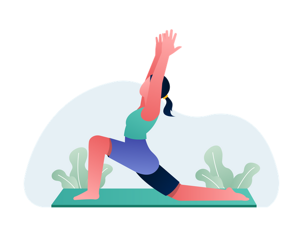 Femme faisant du yoga  Illustration